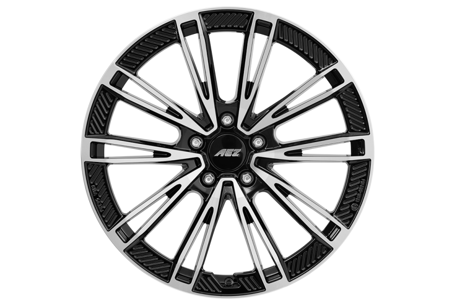 Immagine frontale cerchi in lega modello AEZ ALASKA dark