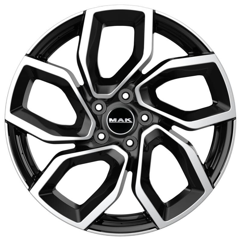 Immagine frontale cerchi in lega modello MAK APOLLO Black Mirror