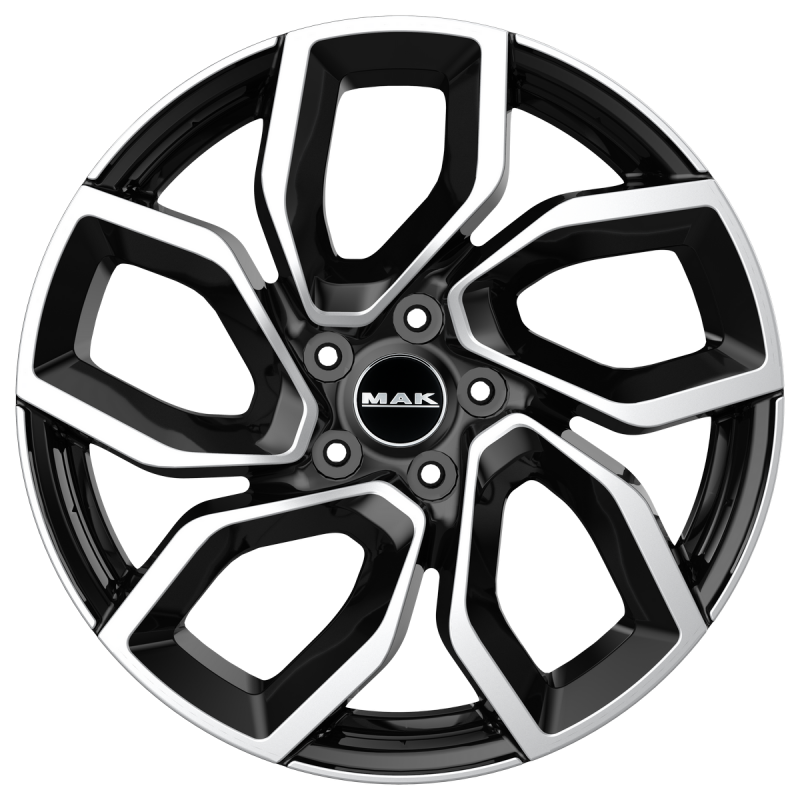 Immagine frontale cerchi in lega modello MAK APOLLO Black Mirror
