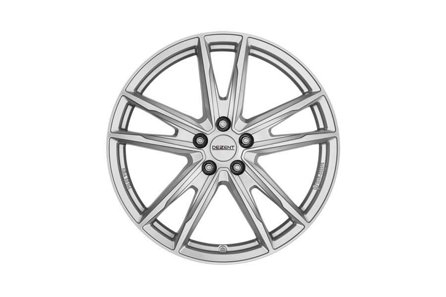 dezent kf silver frontal cerchi in lega modello dezent kg silver vista frontale