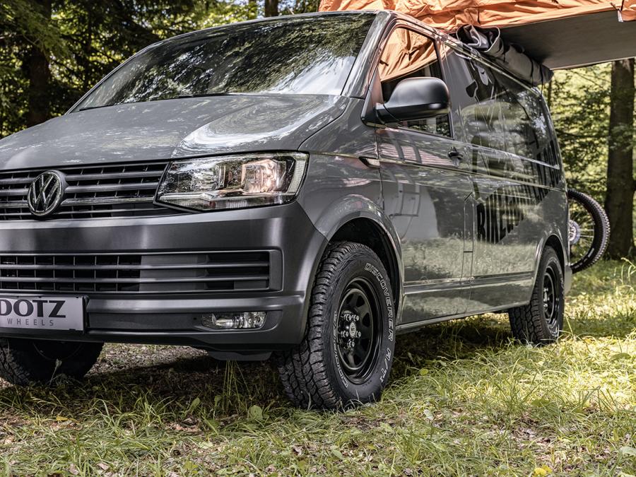 cerchi in ferro dotz 4x4 dakar dark camper vw t6 cerchi in ferro dotz 4x4 dakar dark camper vw t6