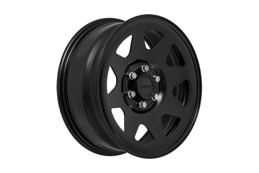 cerchi in ferro marca dotz 4x4 modello Dakar HD black laterale