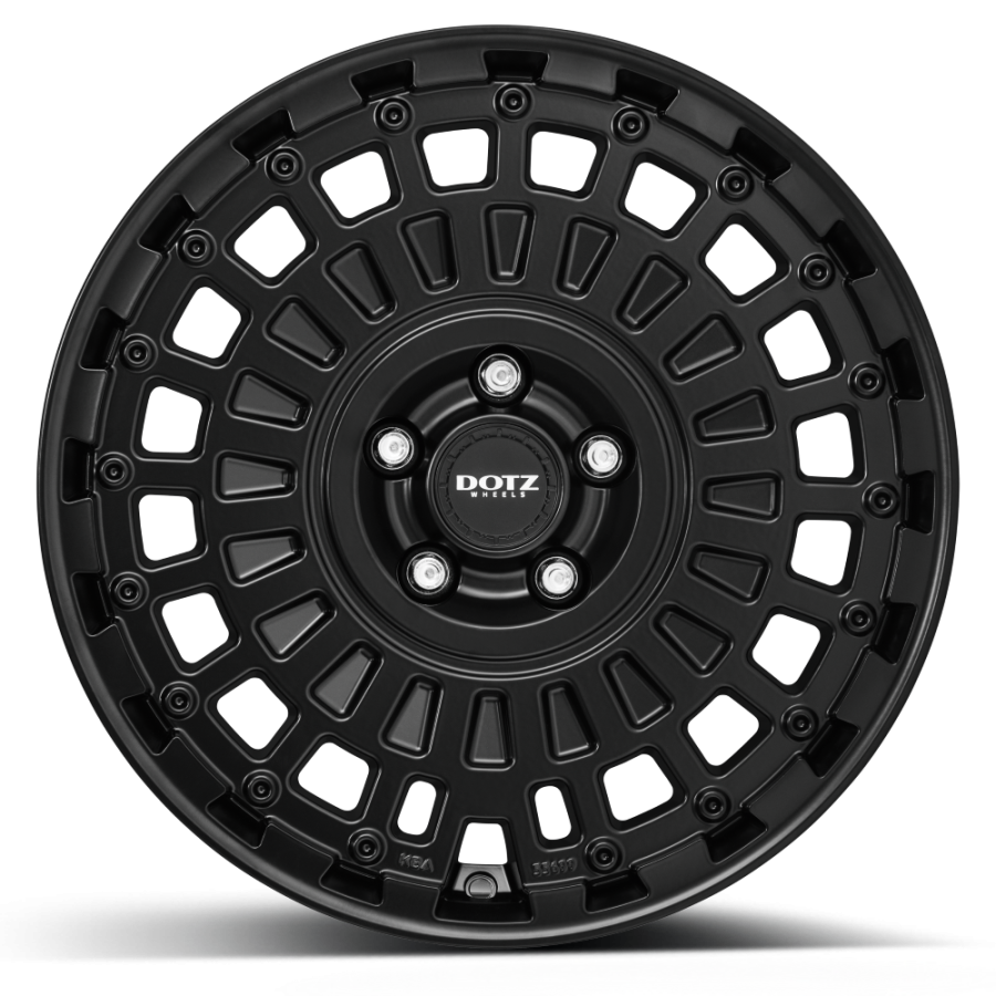 dotz 4x4 talara black frontal shadow Cerchio in lega DOTZ 4x4 modello Talara Black vista frontale