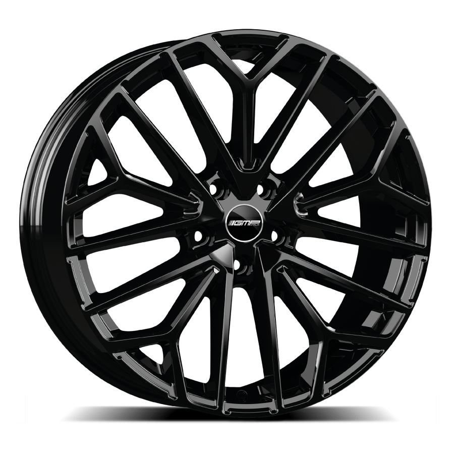 cerchio in lega marca GMP modello Materia colore Glossy Black vista laterale