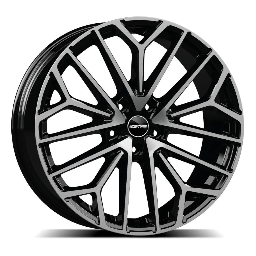 cerchio in lega marca GMP modello Materia colore Black Diamond vista laterale