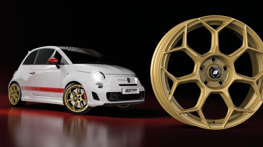 Cerchi in lega GMP modello Raceway e Fiat 500 Abarth