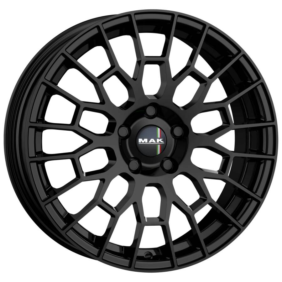 Immagine frontale cerchi in lega MAK modello APX colorazione gloss black
