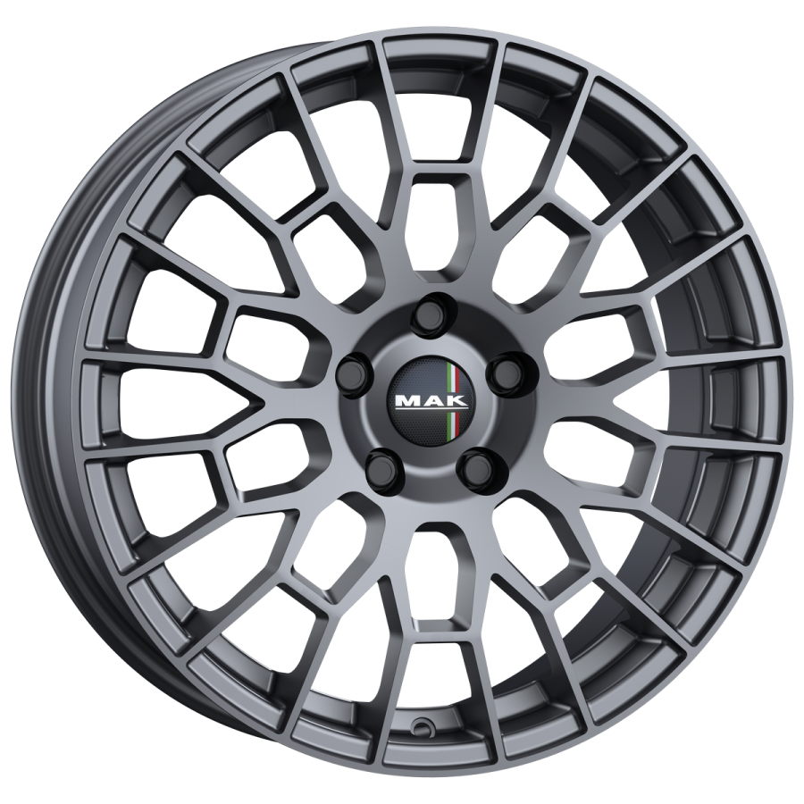 Immagine laterale cerchi in lega MAK modello apx colorazione gloss gun metallic