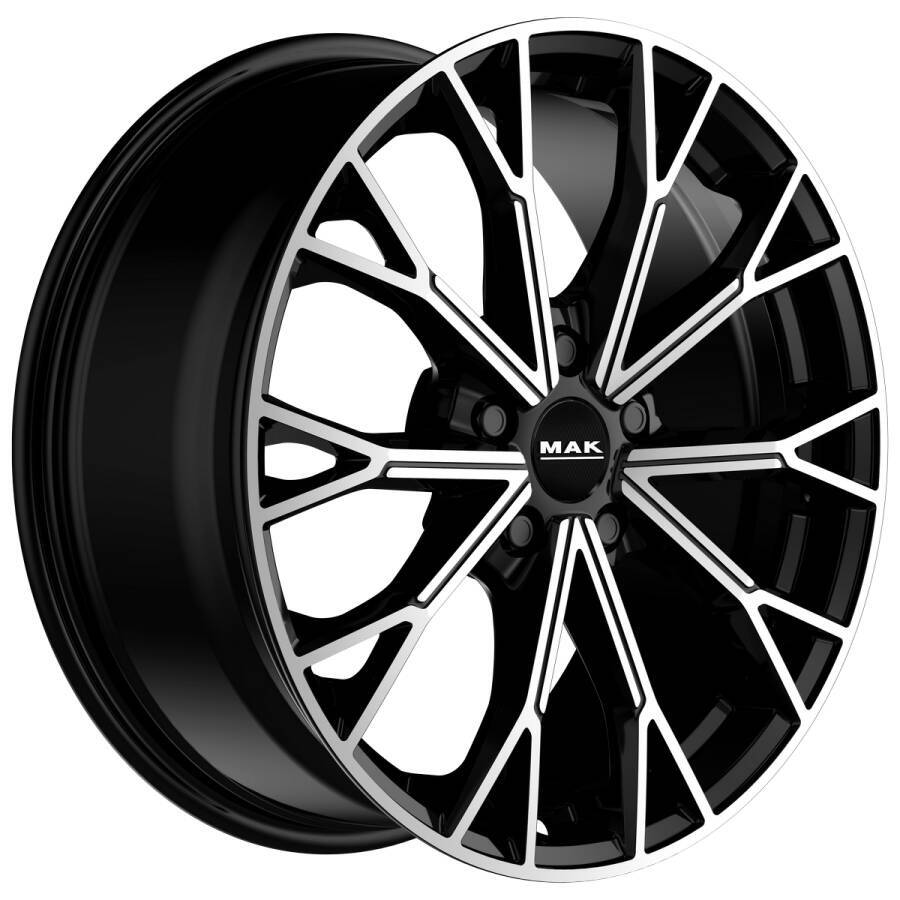 Immagine laterale cerchi in lega MAK modello Asphalt colorazione black mirror