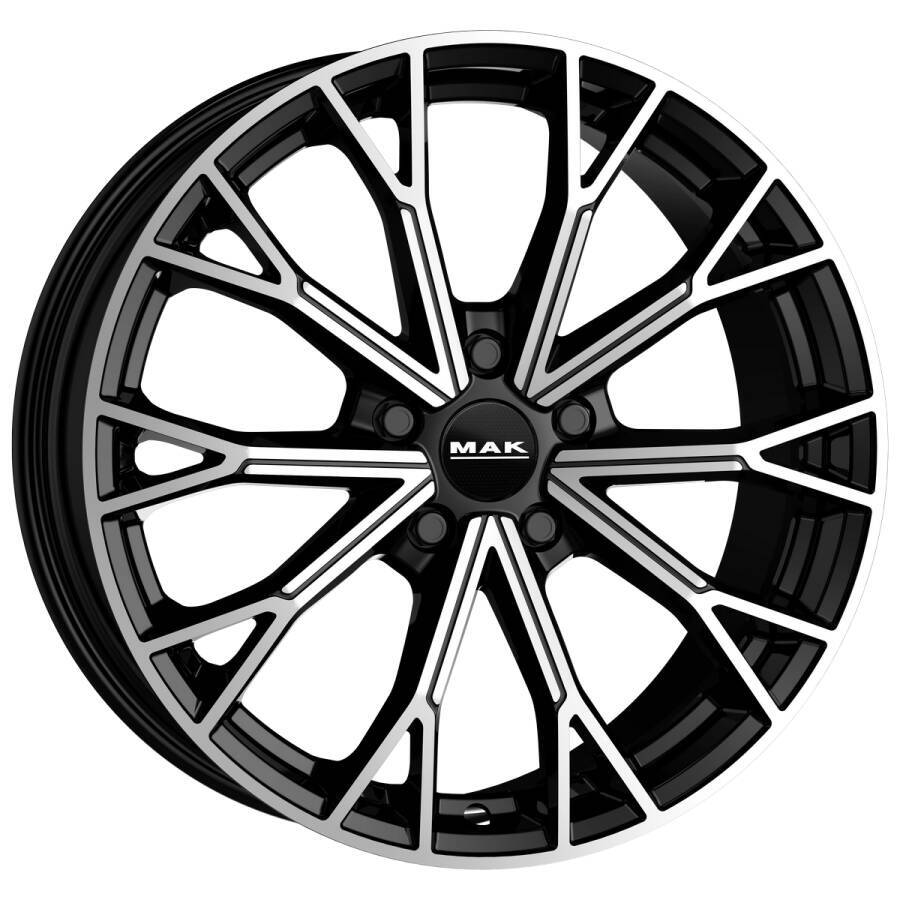 Cerchi in lega MAK modello Asphalt black mirror visione laterale