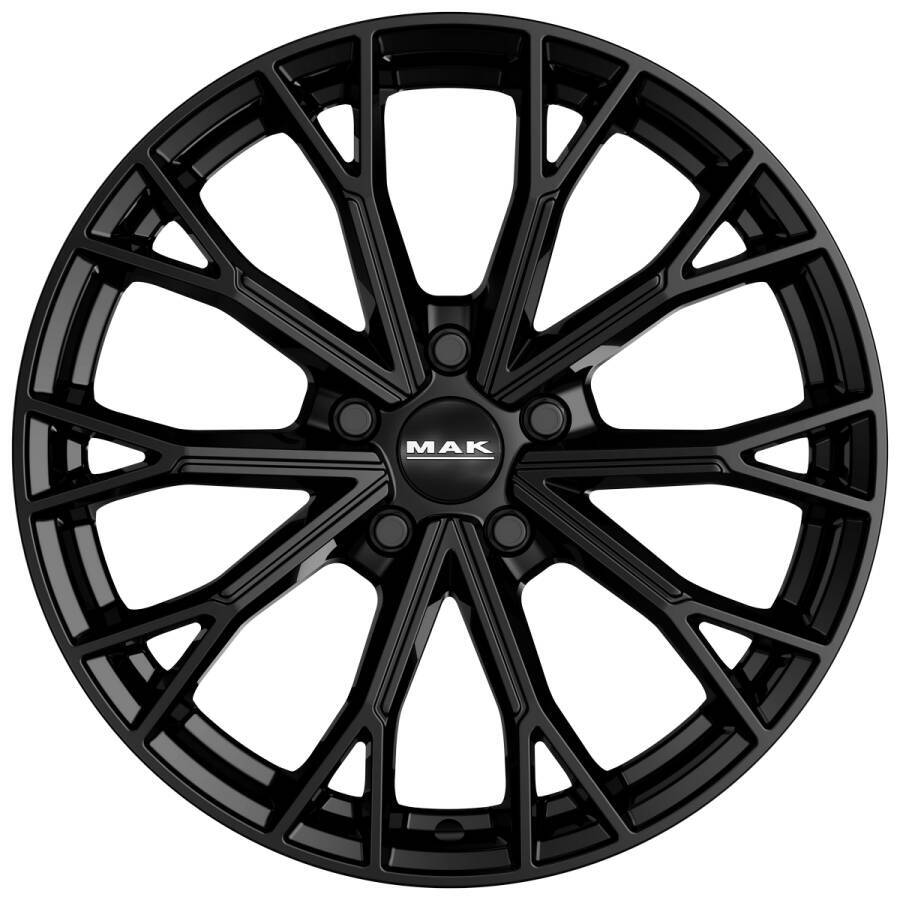 Immagine frontale cerchi in lega MAK modello Asphalt colorazione gloss black