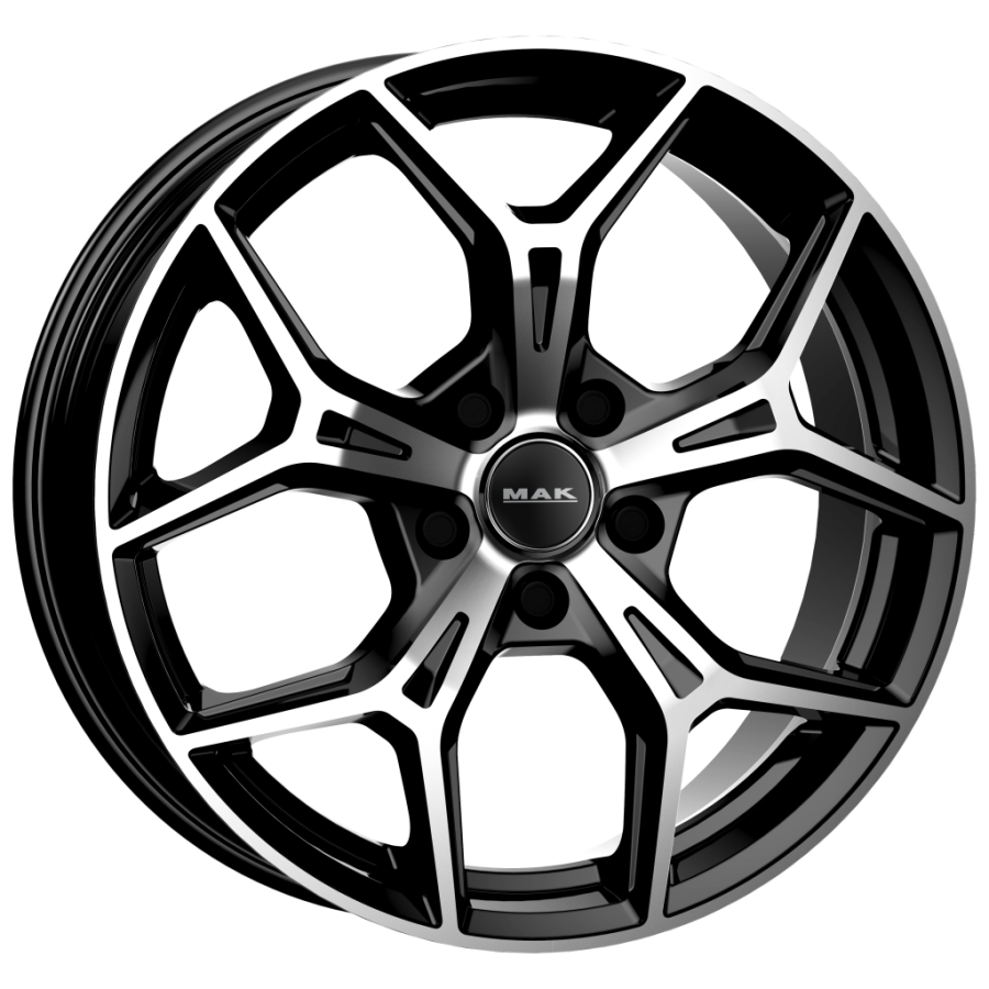 Immagine laterale cerchi in lega MAK modello epica colorazione black mirror