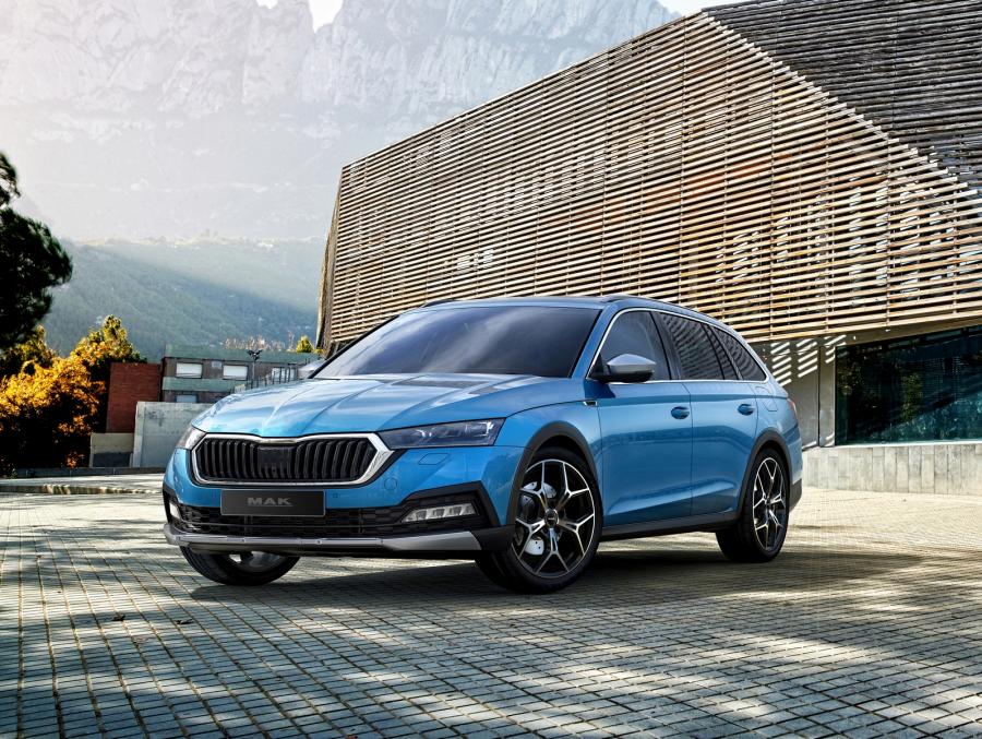 Cerchi in lega MAK modello EPICA colore BLACK-MIRROR su vettura Skoda-Octavia-Scout