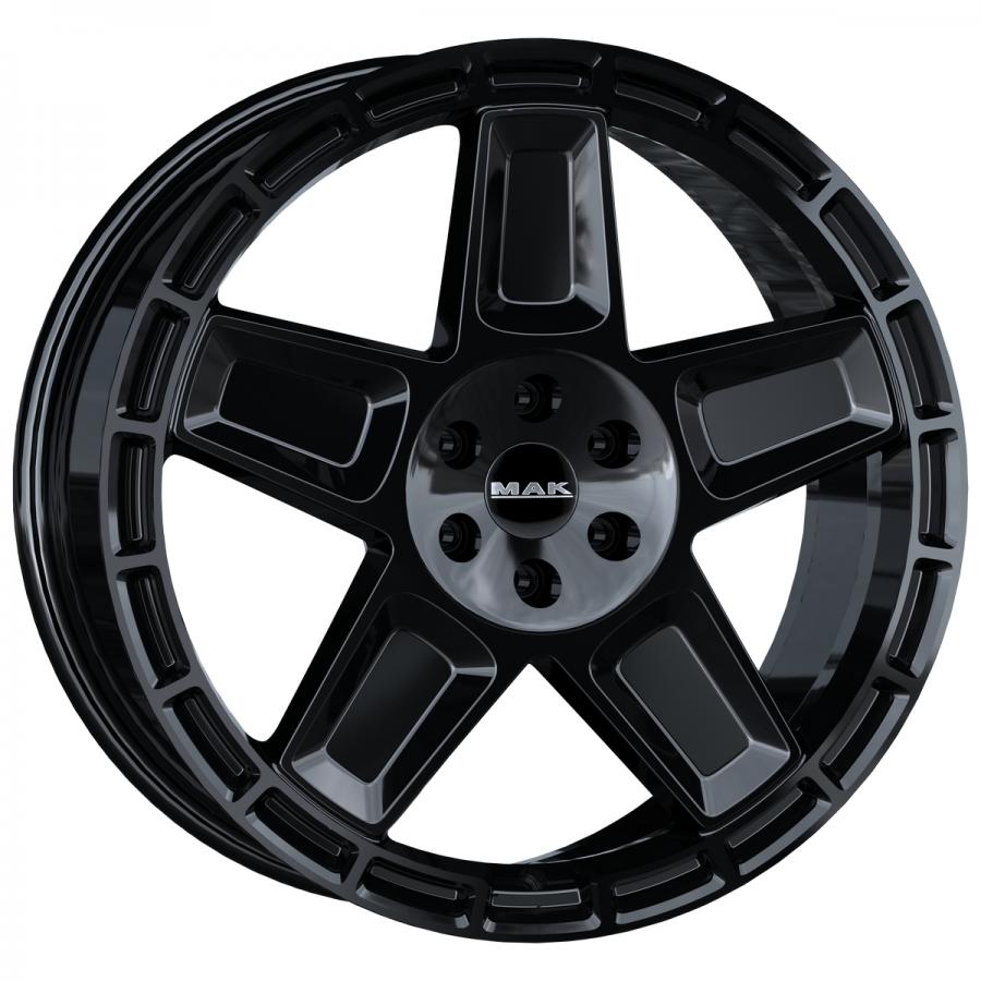 CERCHI IN LEGA MAk modello Trek a 6 fori colorazione gloss-black