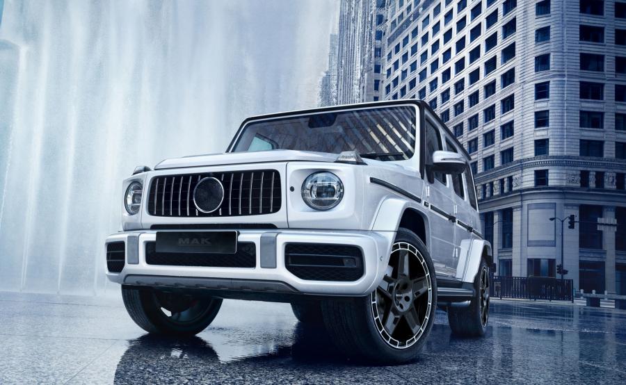 CERCHI IN LEGA MAK modello TREK colore GLOSS-BLACK-MIRROR-RING su vettura MERCEDES-BENZ-G-CLASS