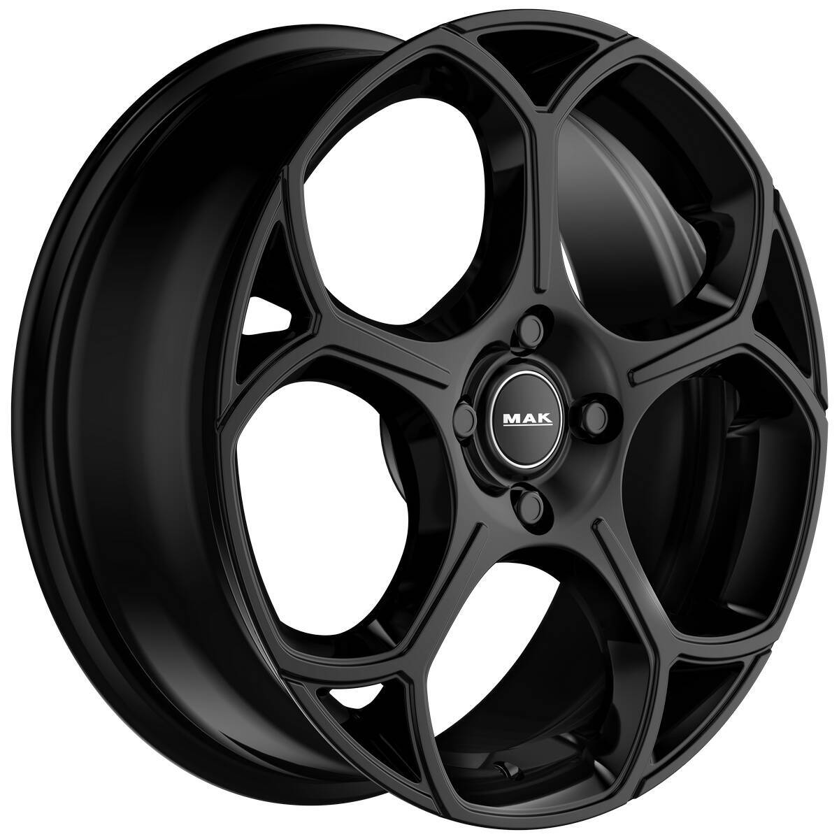 Immagine laterale cerchi in lega MAK modello Monza colorazione gloss black