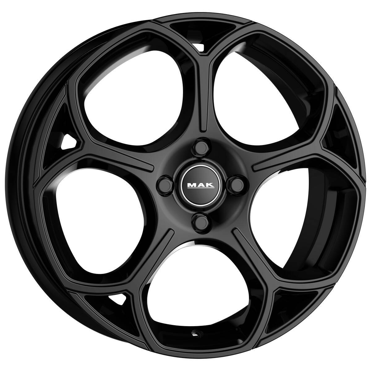 Immagine laterale cerchi in lega MAK modello Monza colorazione gloss black