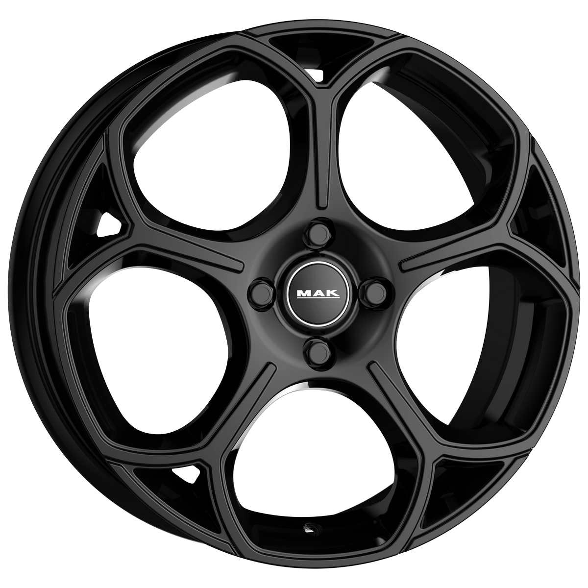 Immagine laterale cerchi in lega MAK modello Monza colorazione gloss black