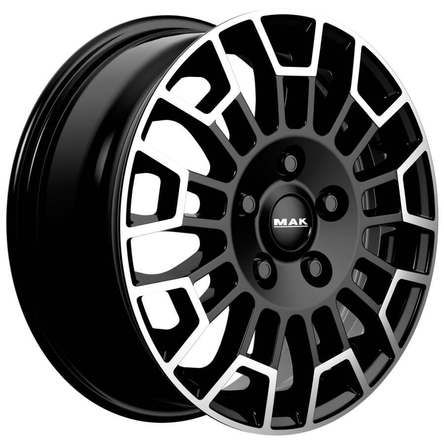 Cerchi in lega Mak modello Nomad colore black mirror visione laterale