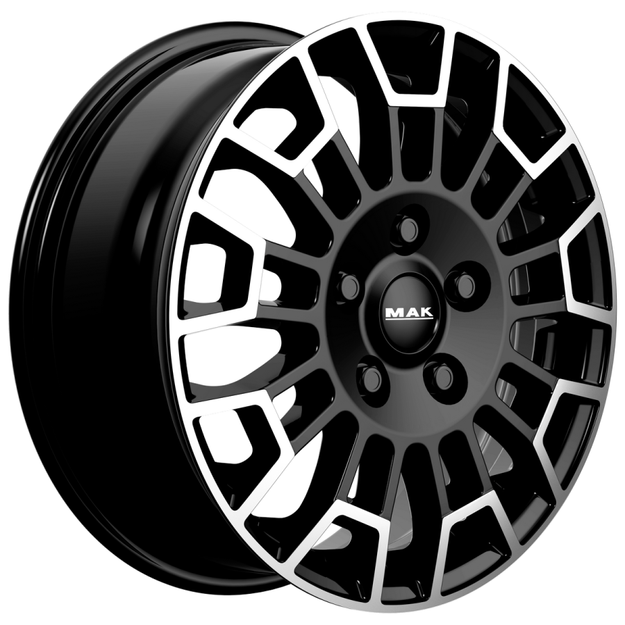 Cerchi in lega Mak modello Nomad colore black mirror visione laterale