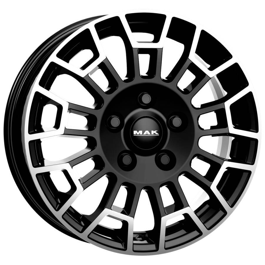 Cerchi in lega Mak modello Nomad colore black mirror visione laterale