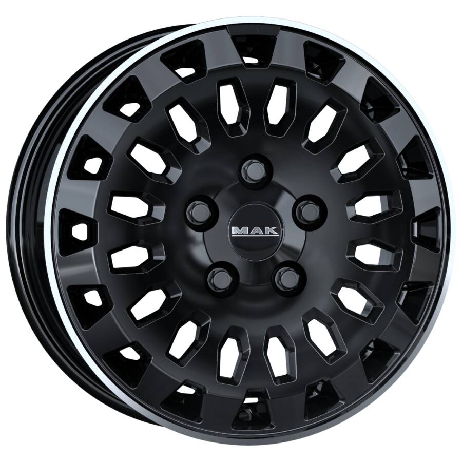 cerchi in lega MAK modello overland colorazione gloss black mirror ring