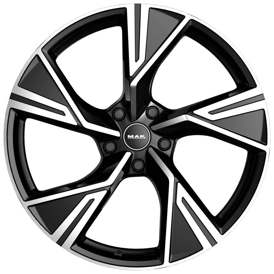 Immagine frontale cerchi in lega MAK modello Stark colorazione black mirror