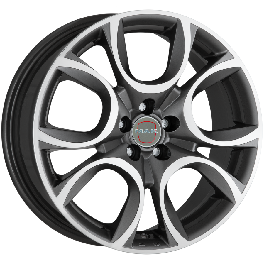 torinogunmetallicmirrorant cerchi in lega modello MAK Torino per Fiat