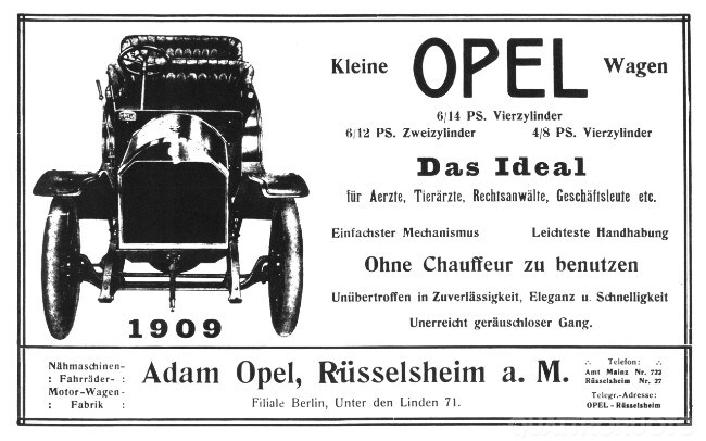 2024 opel storia gallery 003 immagine di epoca della Opel 1909