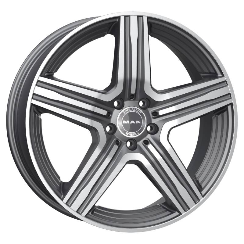 Immagine laterale cerchi in lega modello MAK LEWIS Gun Metallic Mirror