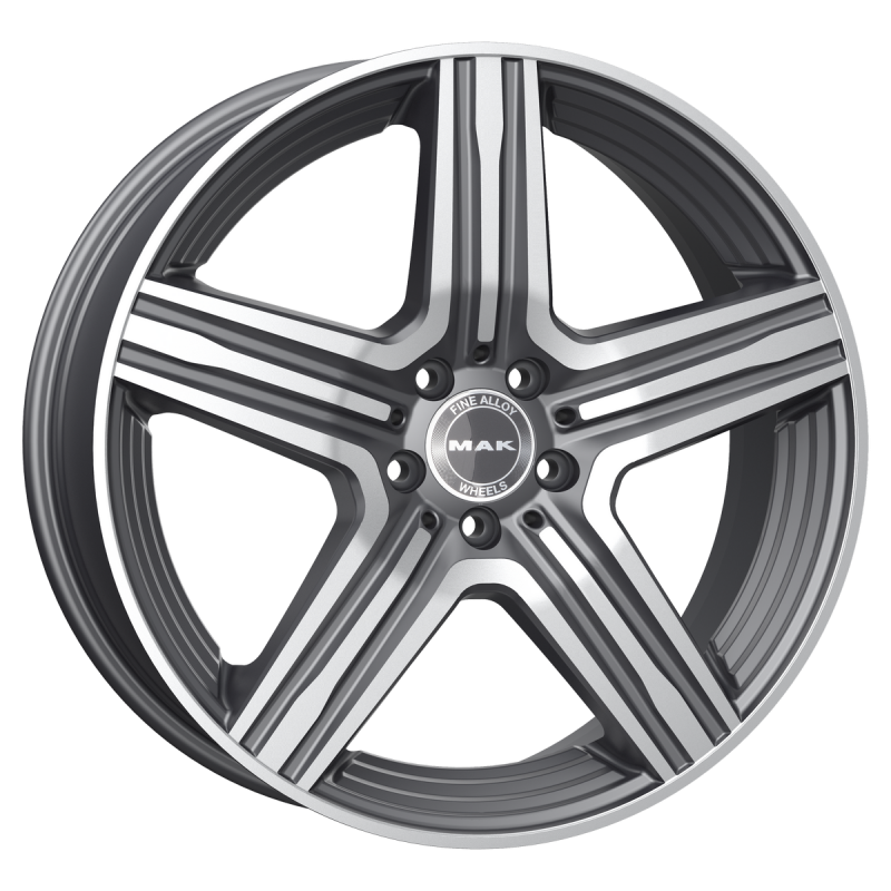 Immagine laterale cerchi in lega modello MAK LEWIS Gun Metallic Mirror