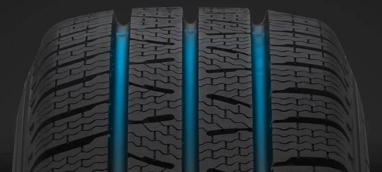 Pneumatico Pirelli Carrier winter design innovativo del battistrada con 3 ampi incavi longitudinali
