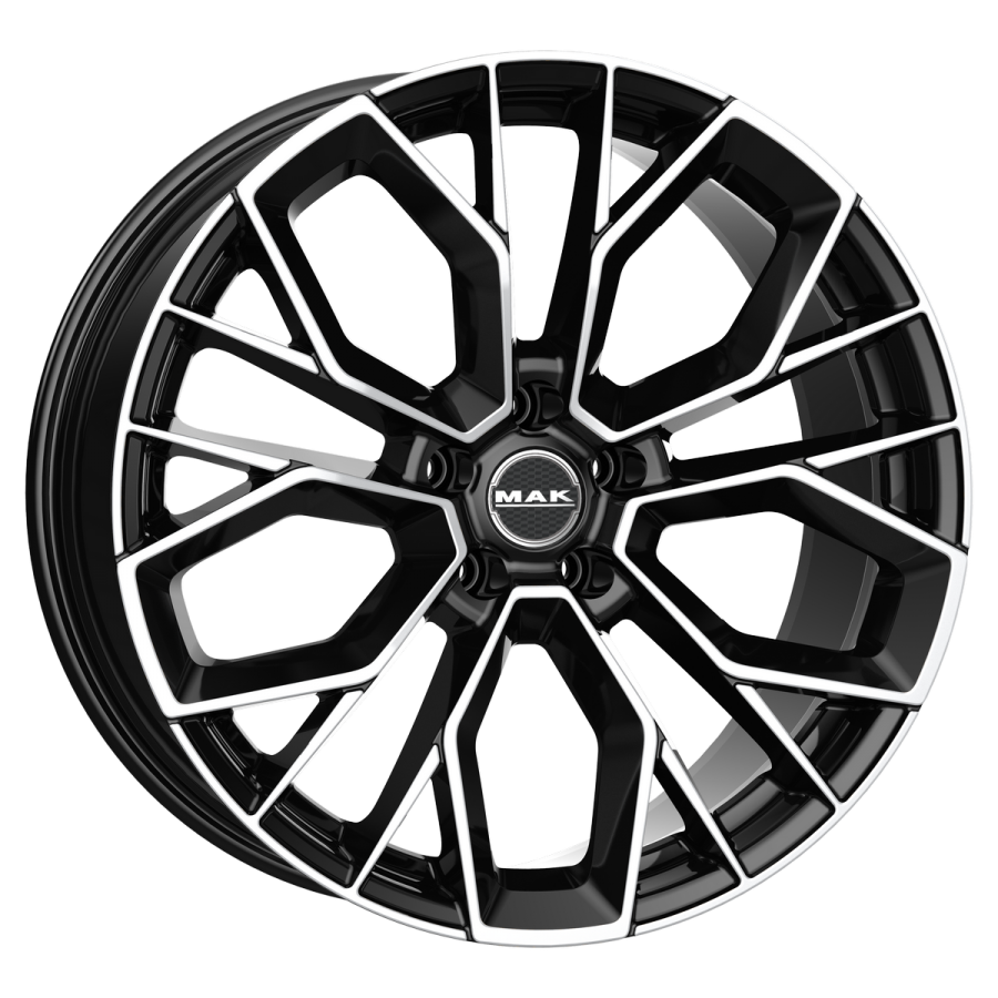 Immagine laterale cerchi in lega modello MAK STILO colorazione Black Mirror