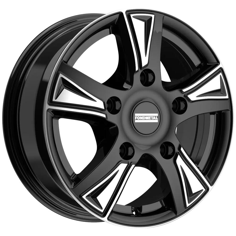 FONDMETAL / PRO1 / GLOSSY BLACK MACHINED<br>6,5J16" 5X108 42 65,10