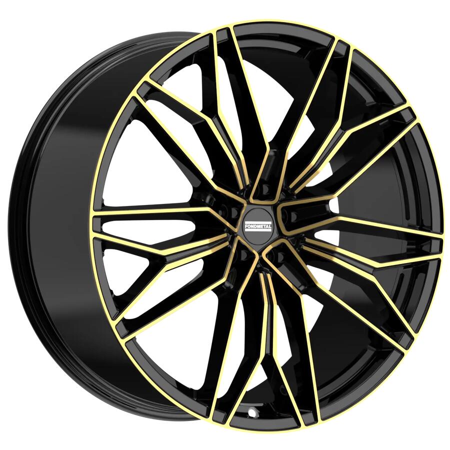 FONDMETAL / STC-23 / BLACK CLEARCOAT GLOSSY GOLD MACHINED<br>10,0J23" 5X112 32 66,50
