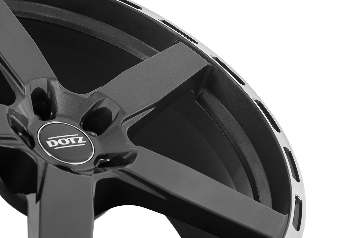 DOTZ / MARINABAY DARK / GUNMETAL/POLISHED LIP<br>9,5J20" 5X112 35 70,10