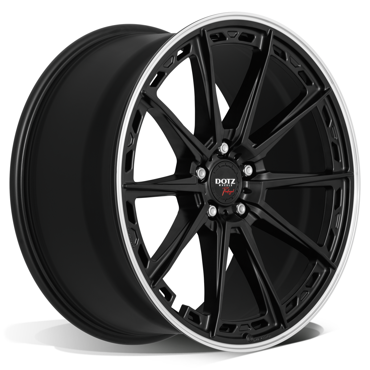 DOTZ / SONOMA DARK / BLACK MATT/POLISHED LIP<br>8,5J19" 5X112 35 70,10