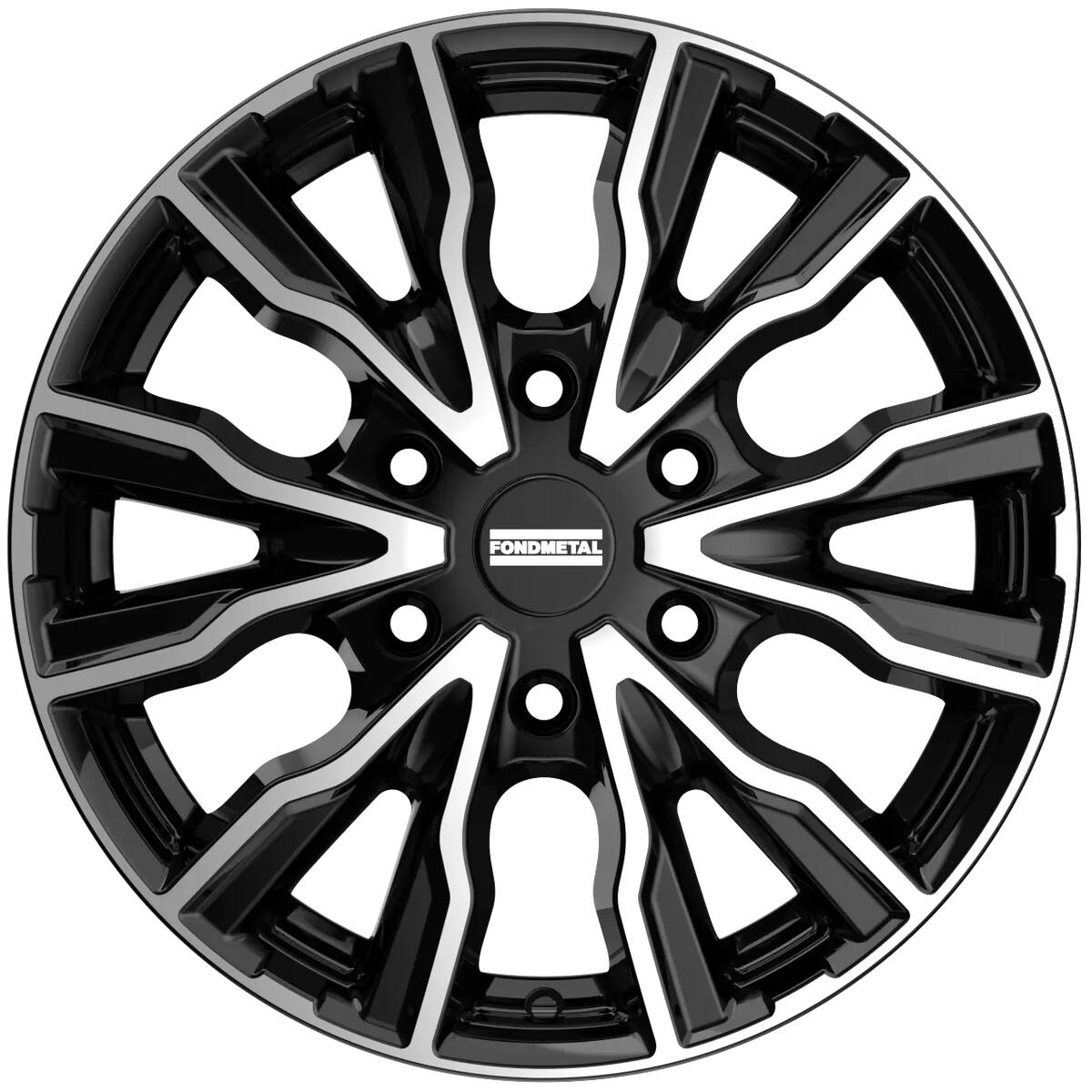 FONDMETAL / PRO2 / GLOSSY BLACK MACHINED<br>6,5J16" X 50 74,10