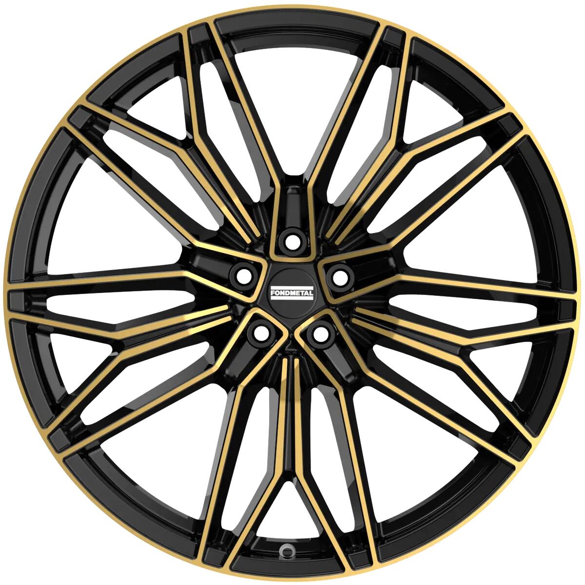 FONDMETAL / STC-23 / BLACK CLEARCOAT GLOSSY GOLD MACHINED<br>10,0J23" 5X112 32 66,50