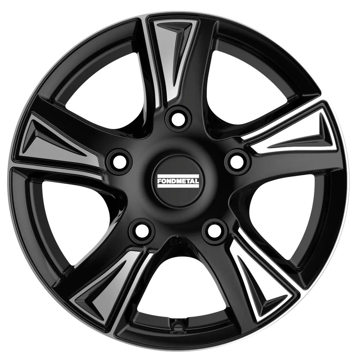 FONDMETAL / PRO1 / GLOSSY BLACK MACHINED<br>6,5J16" 5X112 48 66,50